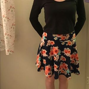 floral skater skirt